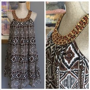 MAGIC Chiffon Beaded Collar Dress